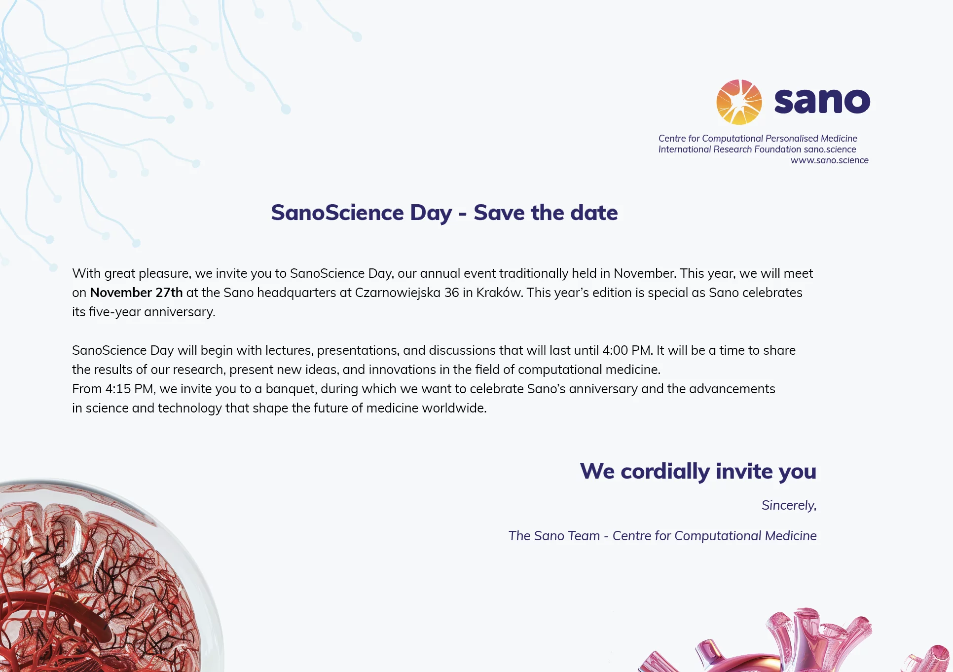 SanoScience Day – Save the date