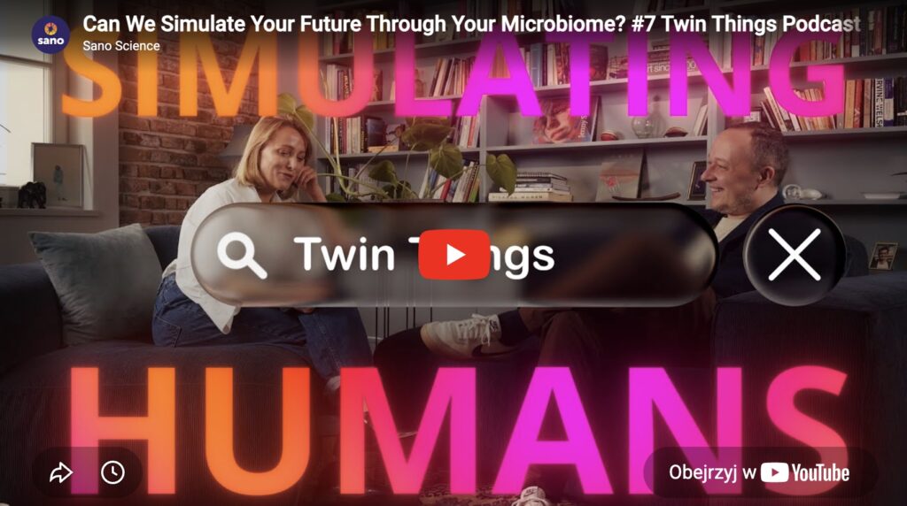 Twin Things Podcast – conversation on microbiome AI digital twins between Katarzyna Baliga‑Nicholson and Tomasz Kościółek.